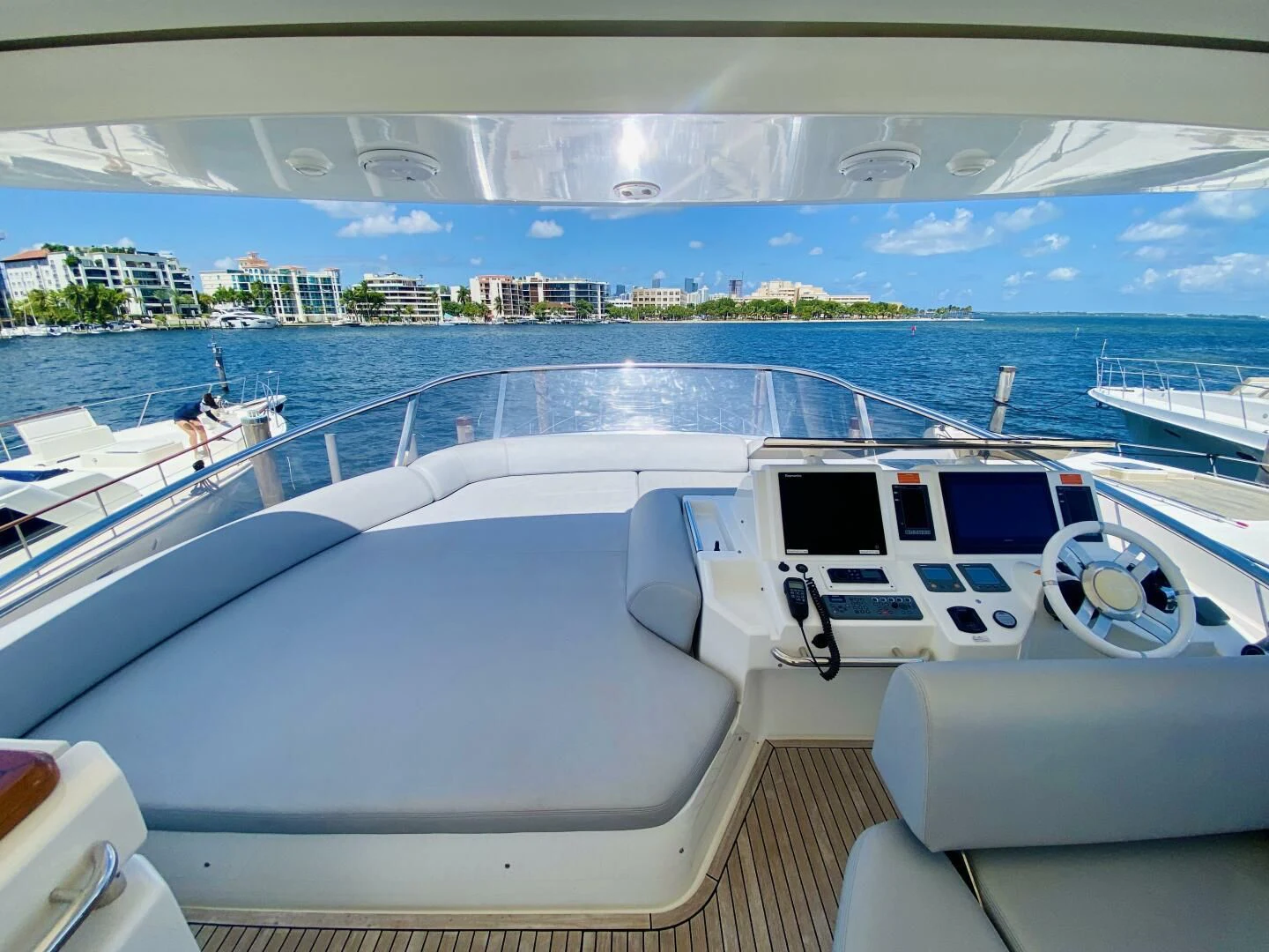 a boat on the water aboard SOMEWHERE I BELONG Yacht for Sale