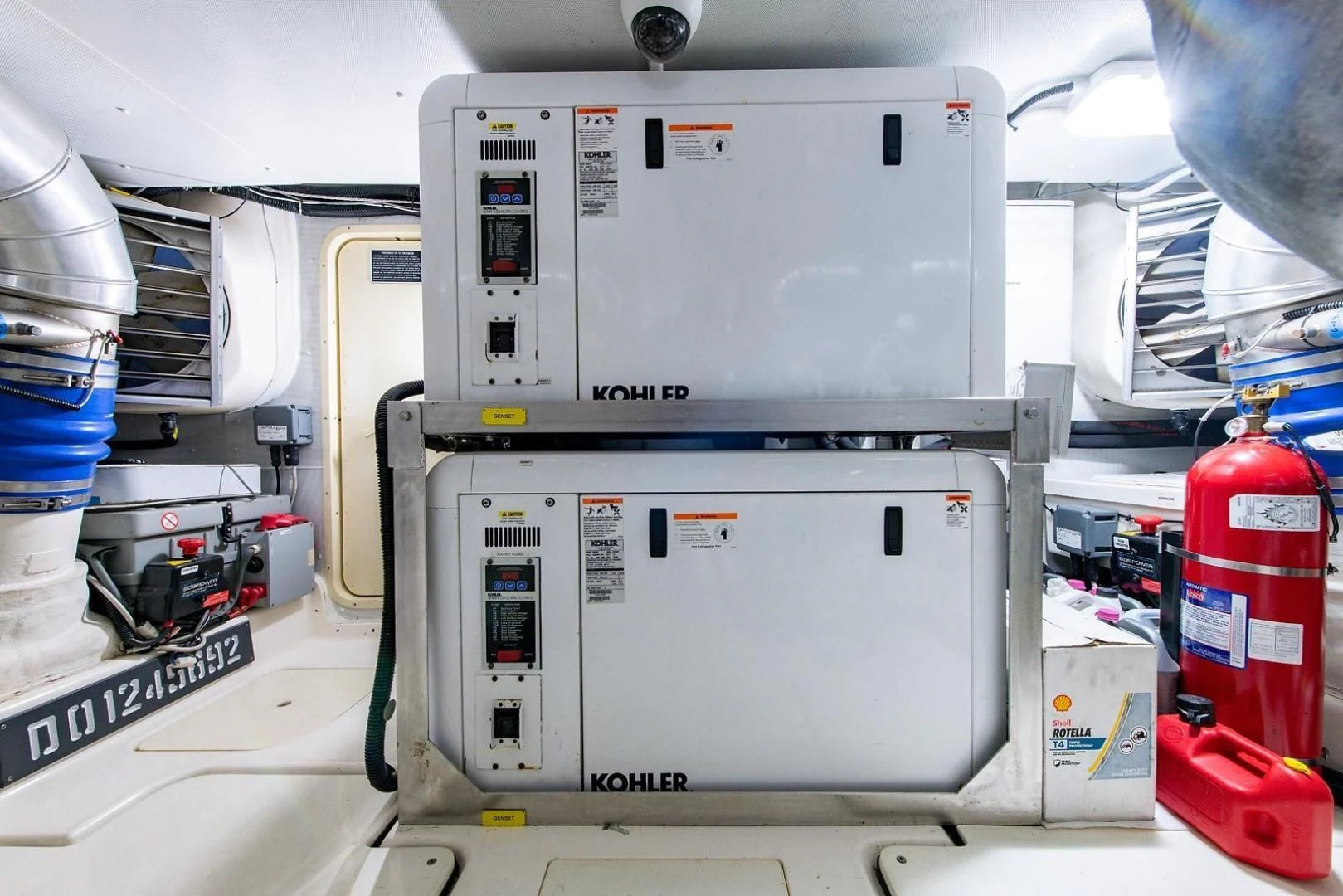 a machine with a large piece of equipment on the side aboard SOMEWHERE I BELONG Yacht for Sale