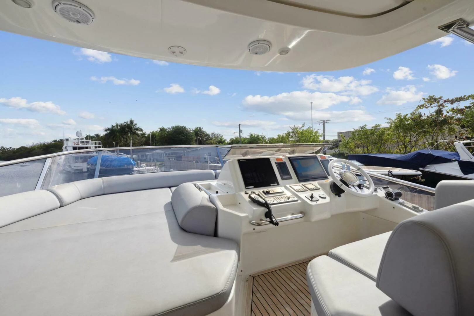 the inside of a car aboard SOMEWHERE I BELONG Yacht for Sale
