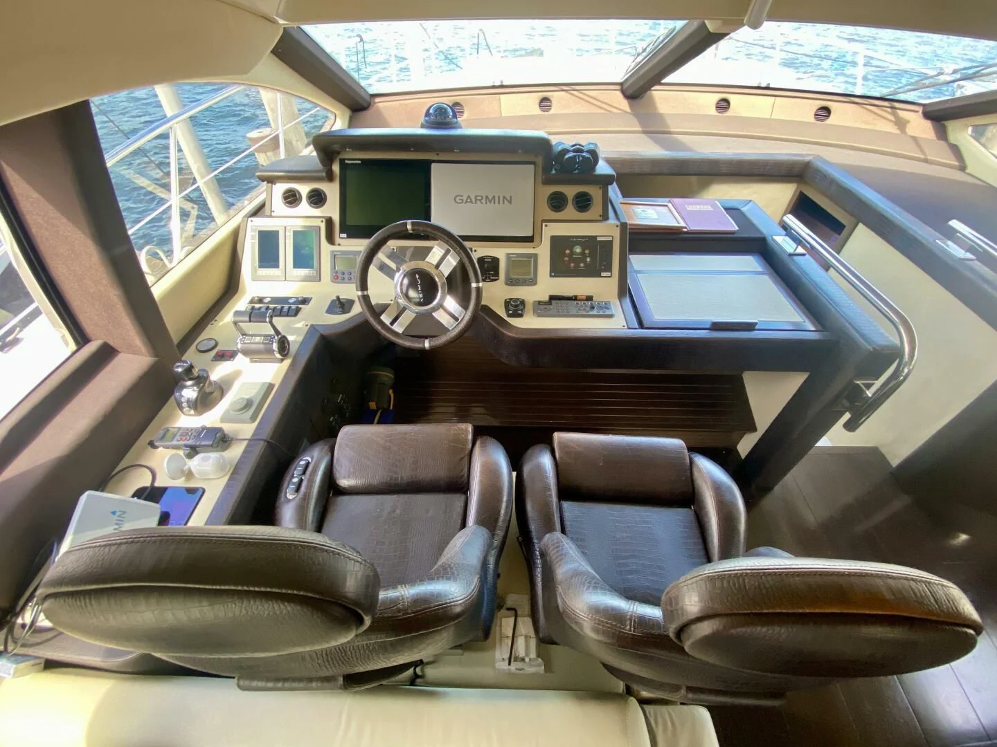 the cockpit of a plane aboard SOMEWHERE I BELONG Yacht for Sale