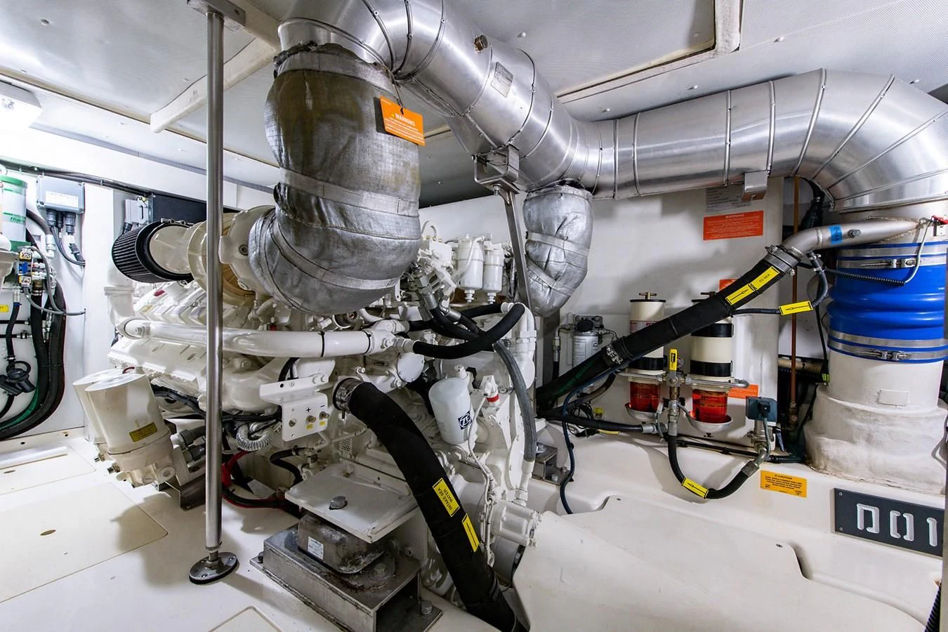 a machine with a large metal cylinder aboard SOMEWHERE I BELONG Yacht for Sale