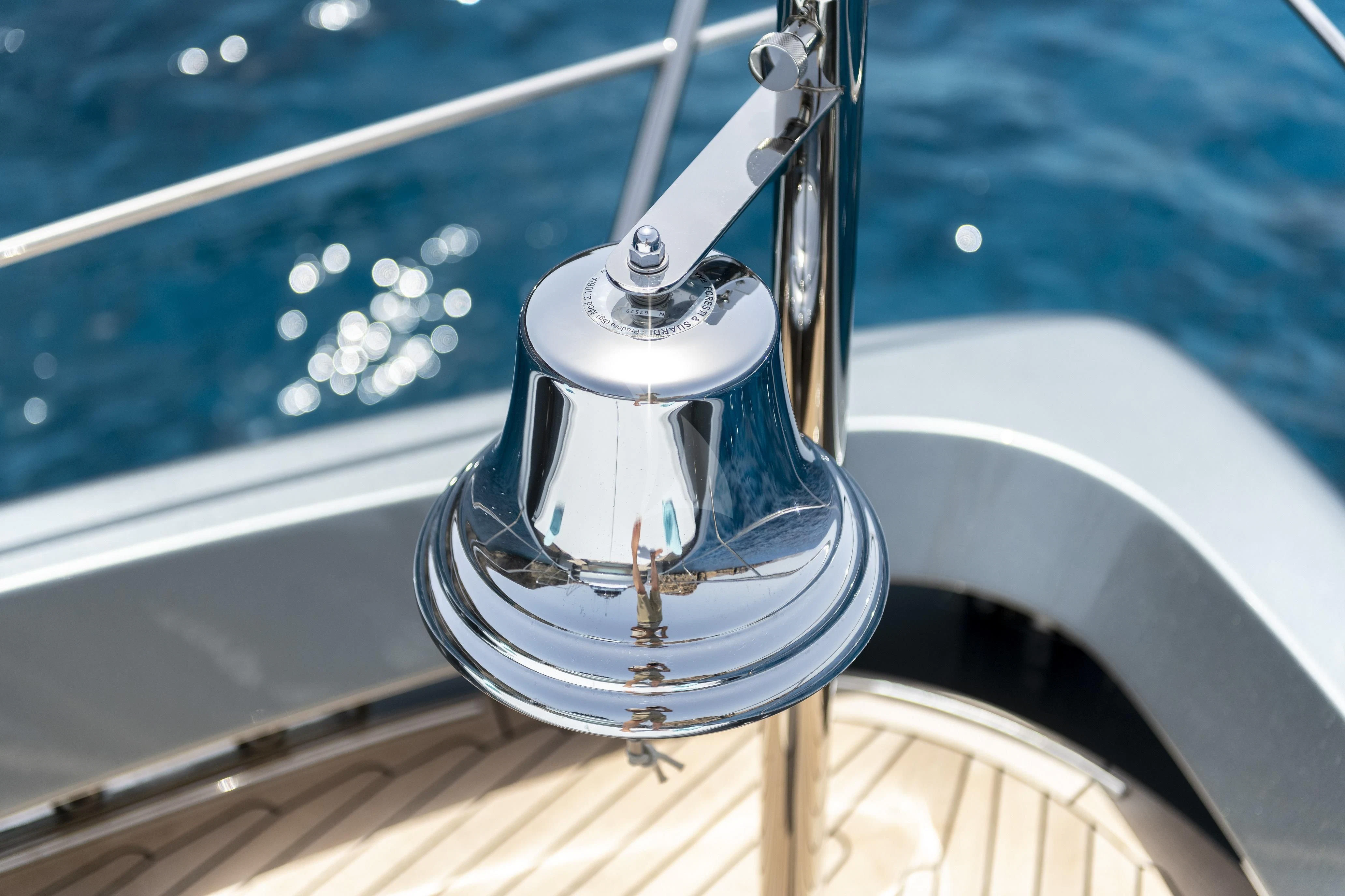 a metal object with a handle aboard FIGURATI Yacht for Sale