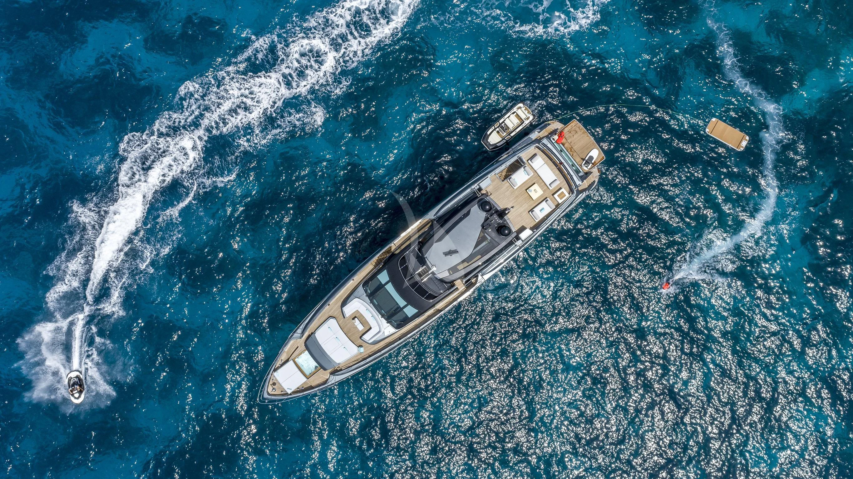 a satellite in space aboard FIGURATI Yacht for Sale