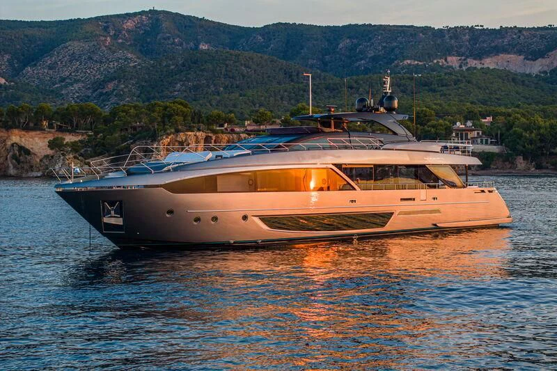 a boat on the water aboard FIGURATI Yacht for Sale