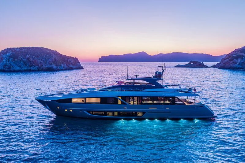 a boat in the water aboard FIGURATI Yacht for Sale