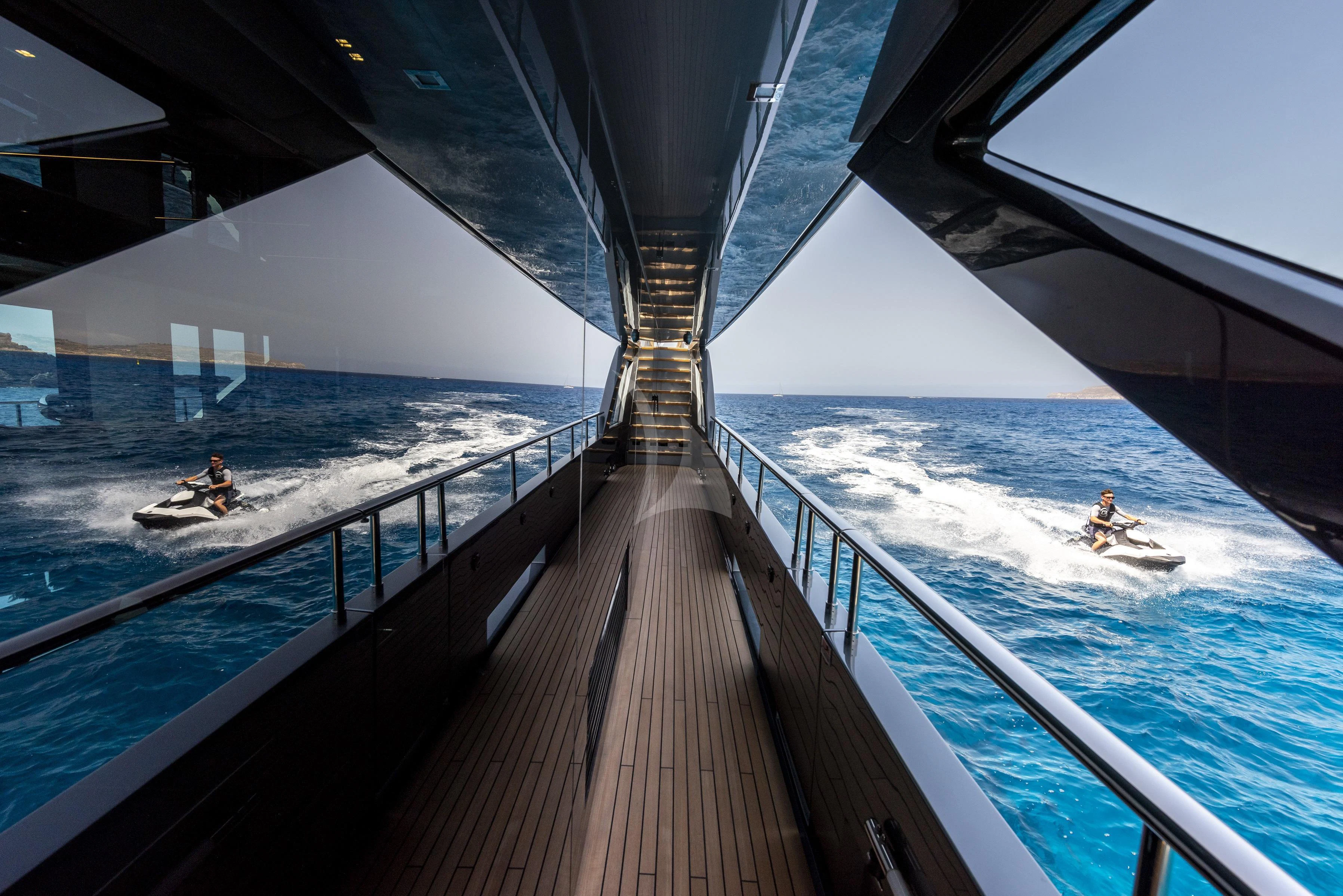 people on a boat aboard FIGURATI Yacht for Sale