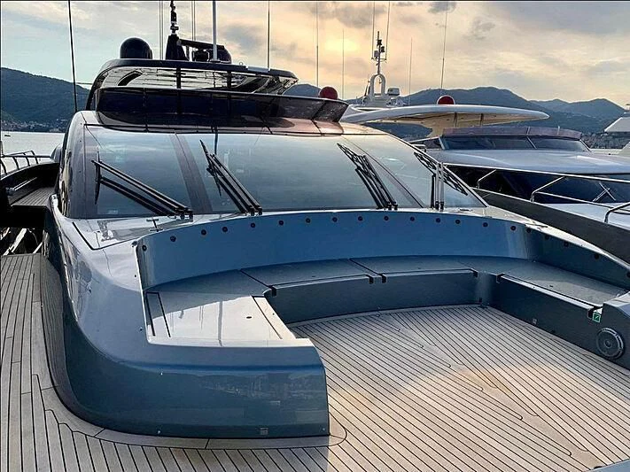 a row of yachts aboard FIGURATI Yacht for Sale