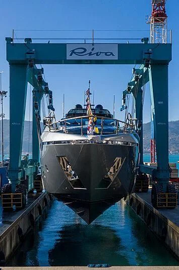 a boat in a harbor aboard FIGURATI Yacht for Sale