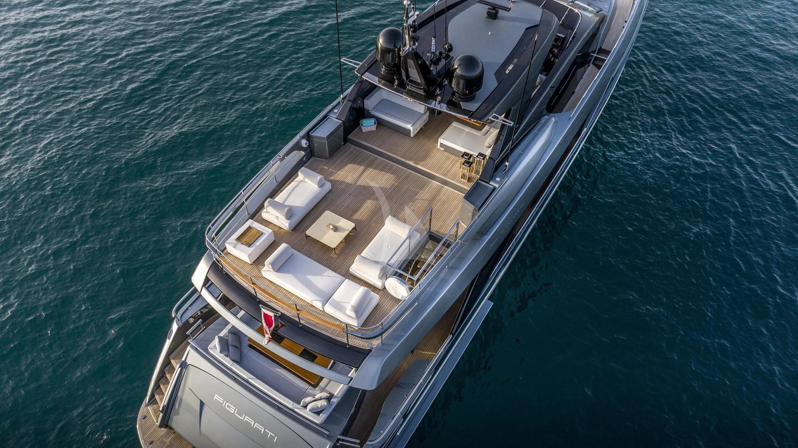 a ship on the water aboard FIGURATI Yacht for Sale
