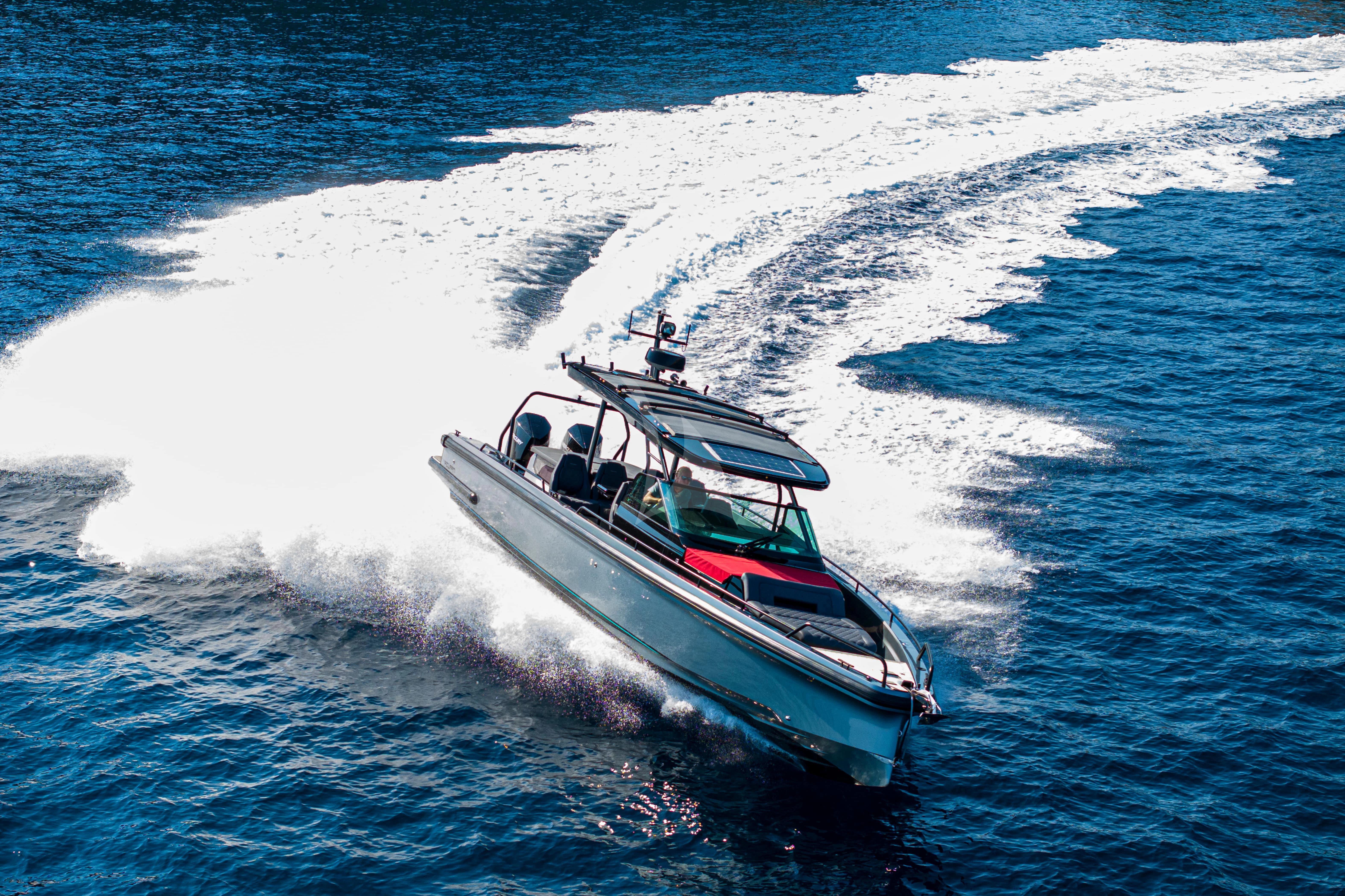 a boat on the water aboard FIGURATI Yacht for Sale