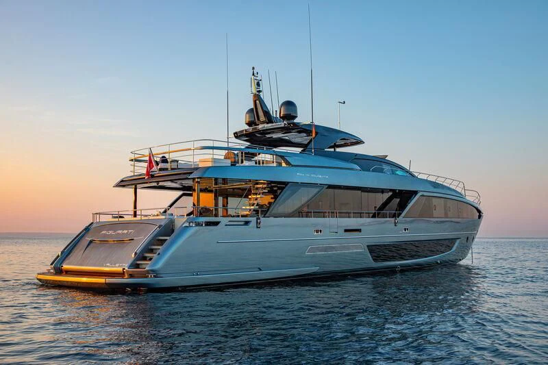 a large boat in the water aboard FIGURATI Yacht for Sale