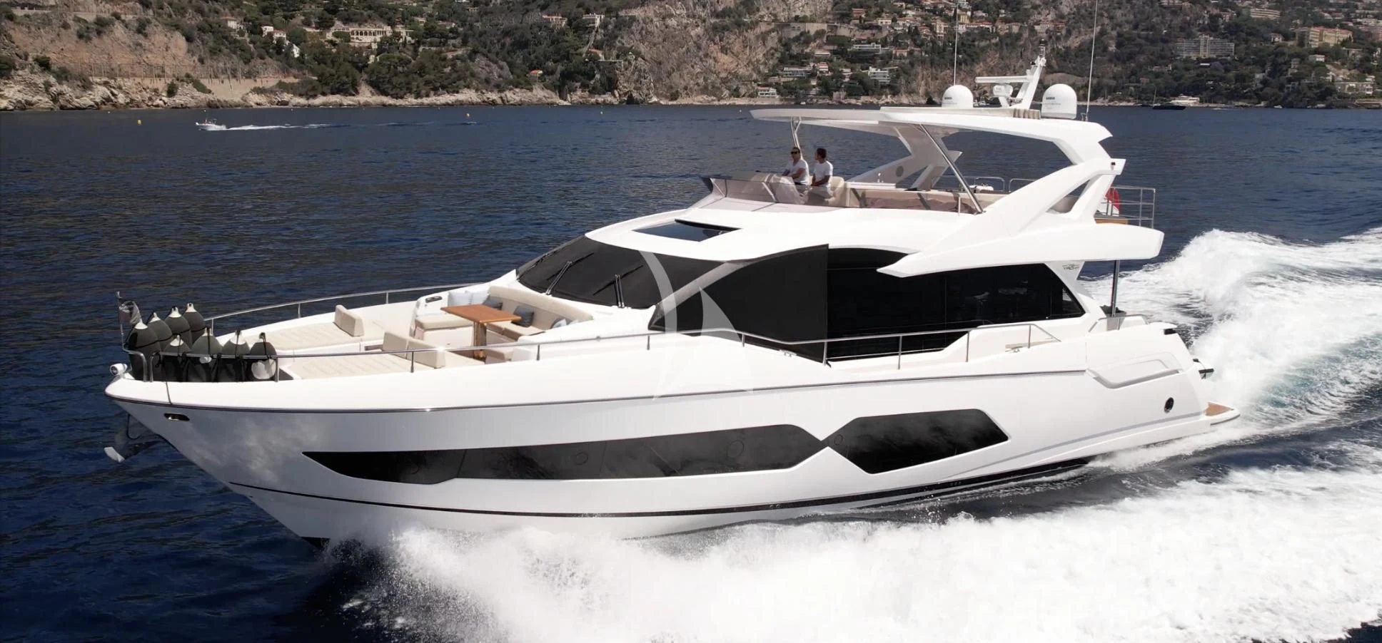 a white yacht on the water aboard MIKEL ANGELO Yacht for Charter