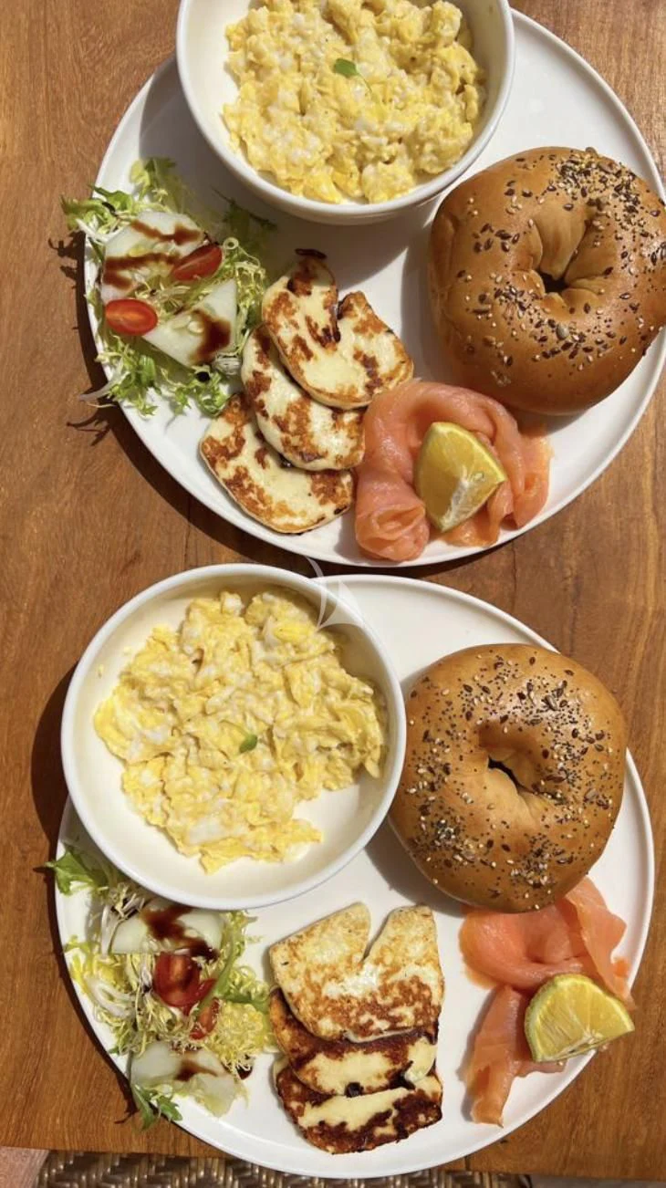 a plate of food aboard MIKEL ANGELO Yacht for Charter