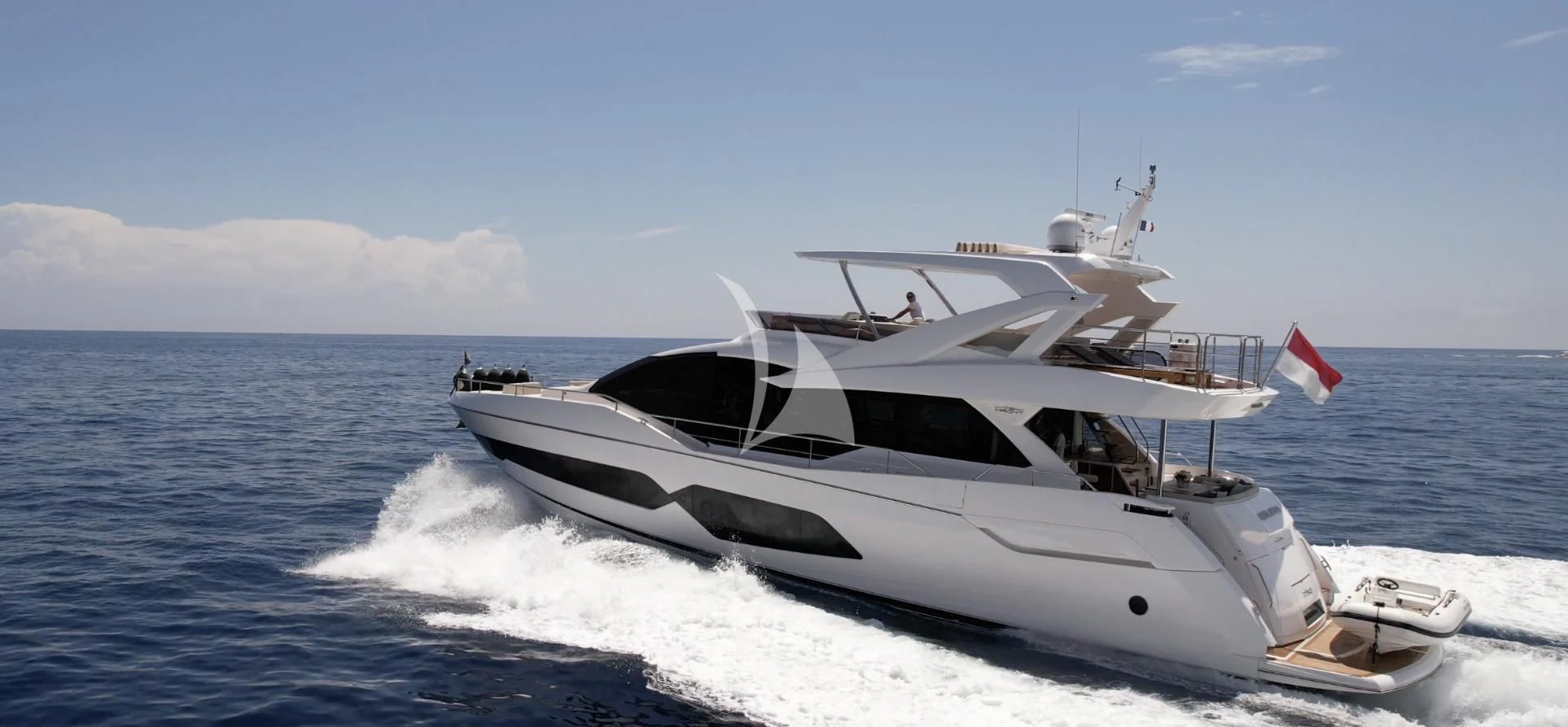 a white yacht on the water aboard MIKEL ANGELO Yacht for Charter