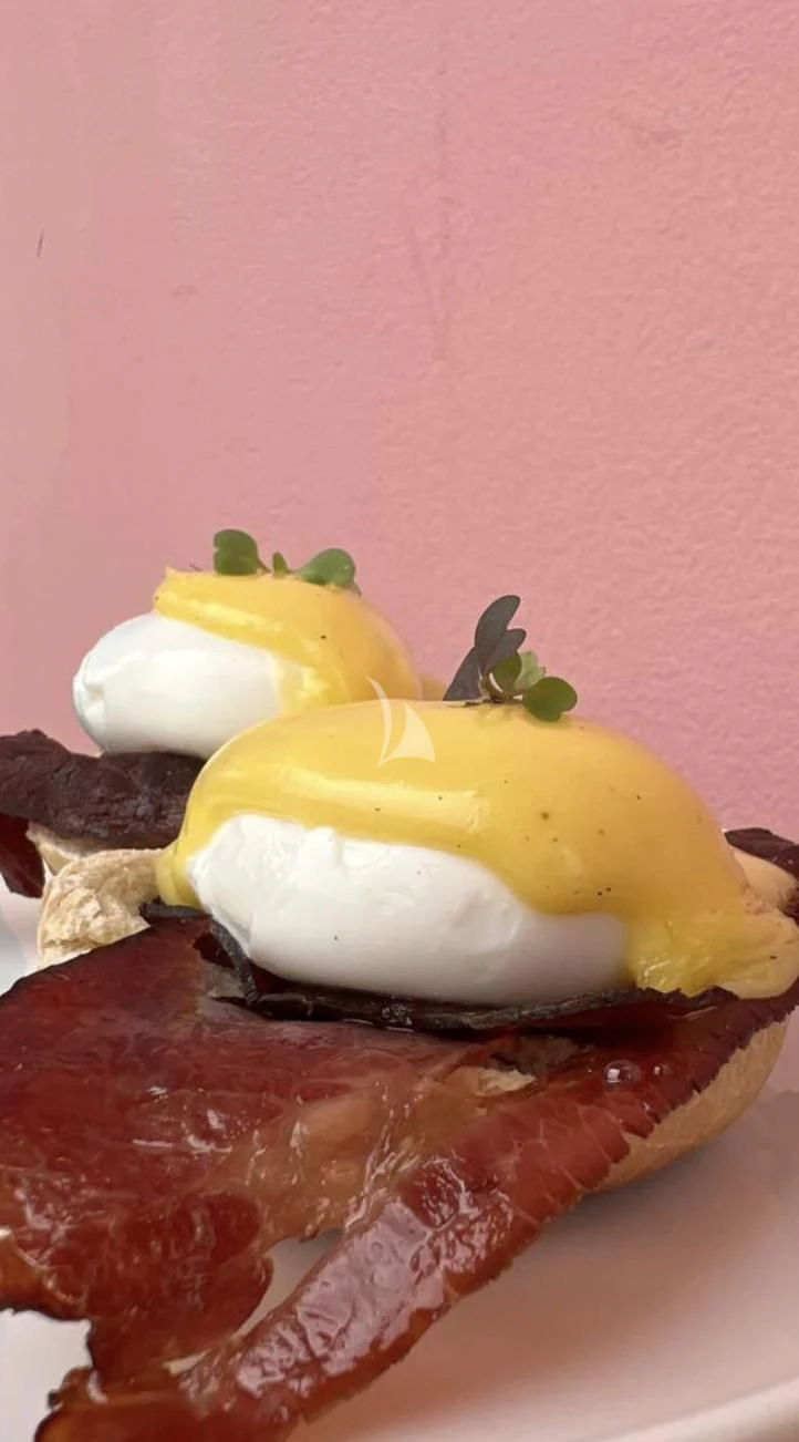 a plate of food aboard MIKEL ANGELO Yacht for Charter