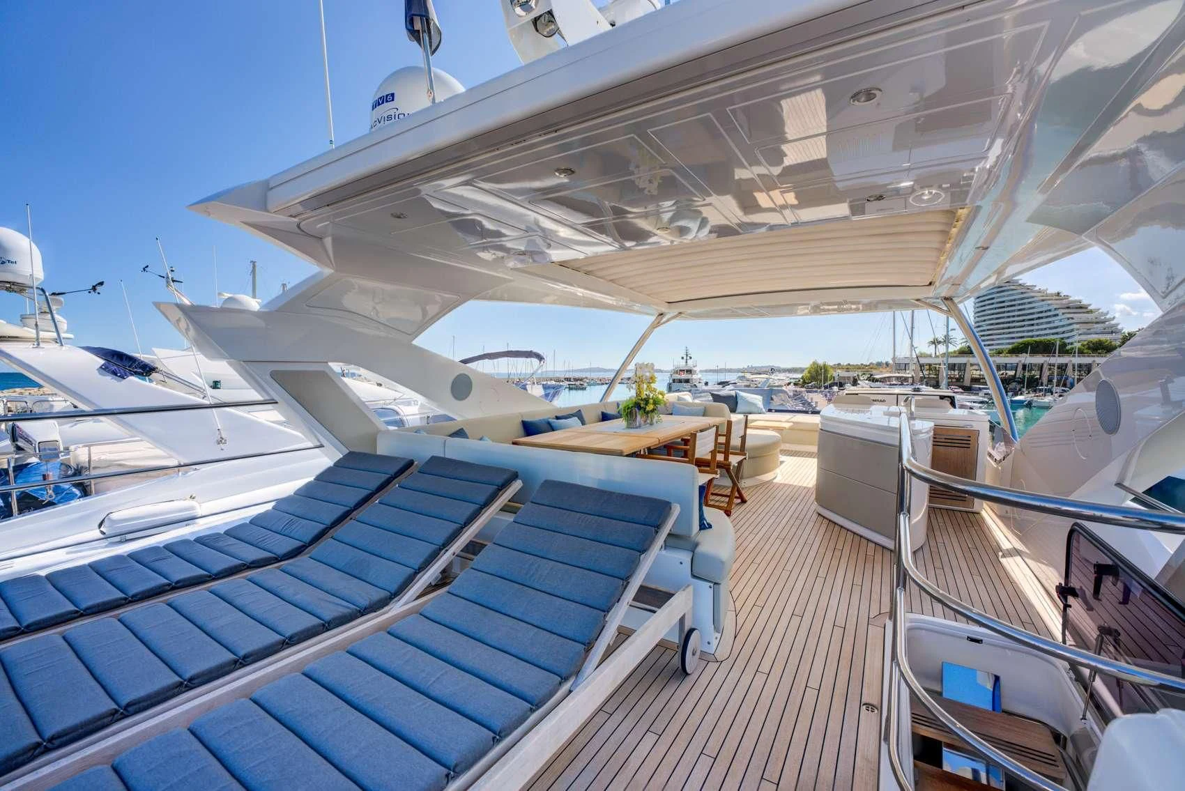 a deck of a boat aboard MIKEL ANGELO Yacht for Charter