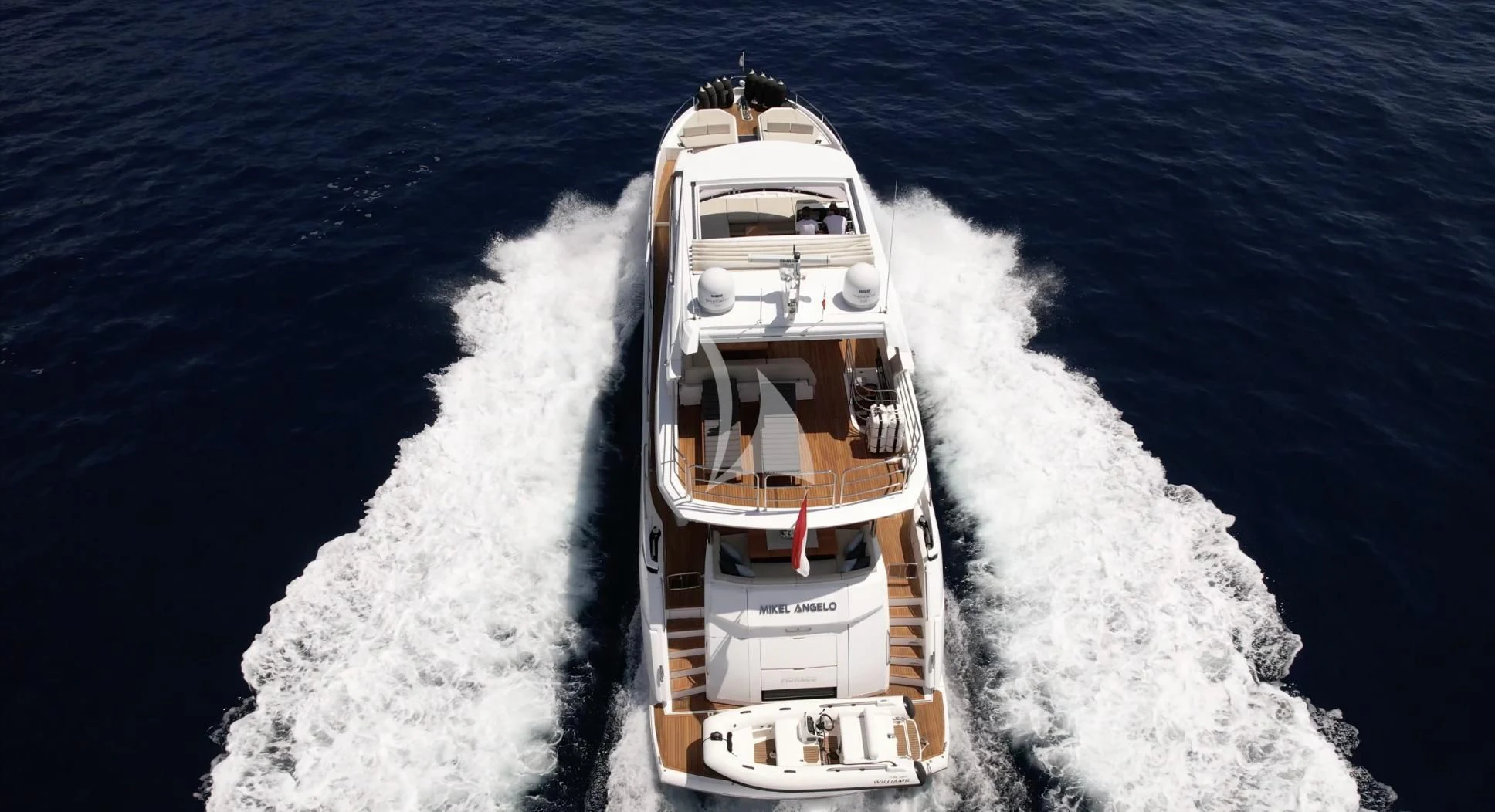 a ship in the water aboard MIKEL ANGELO Yacht for Charter
