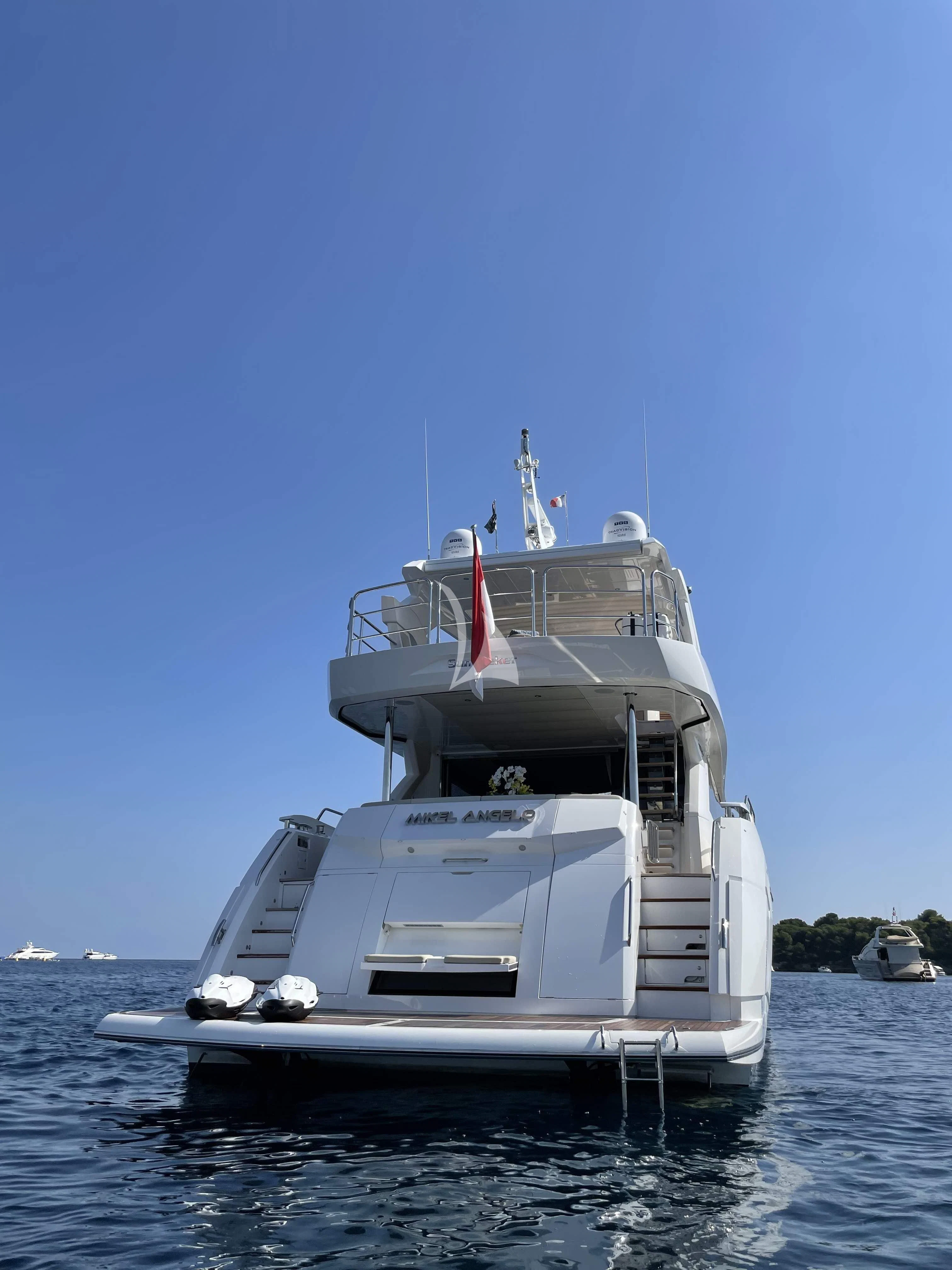 a boat on the water aboard MIKEL ANGELO Yacht for Charter