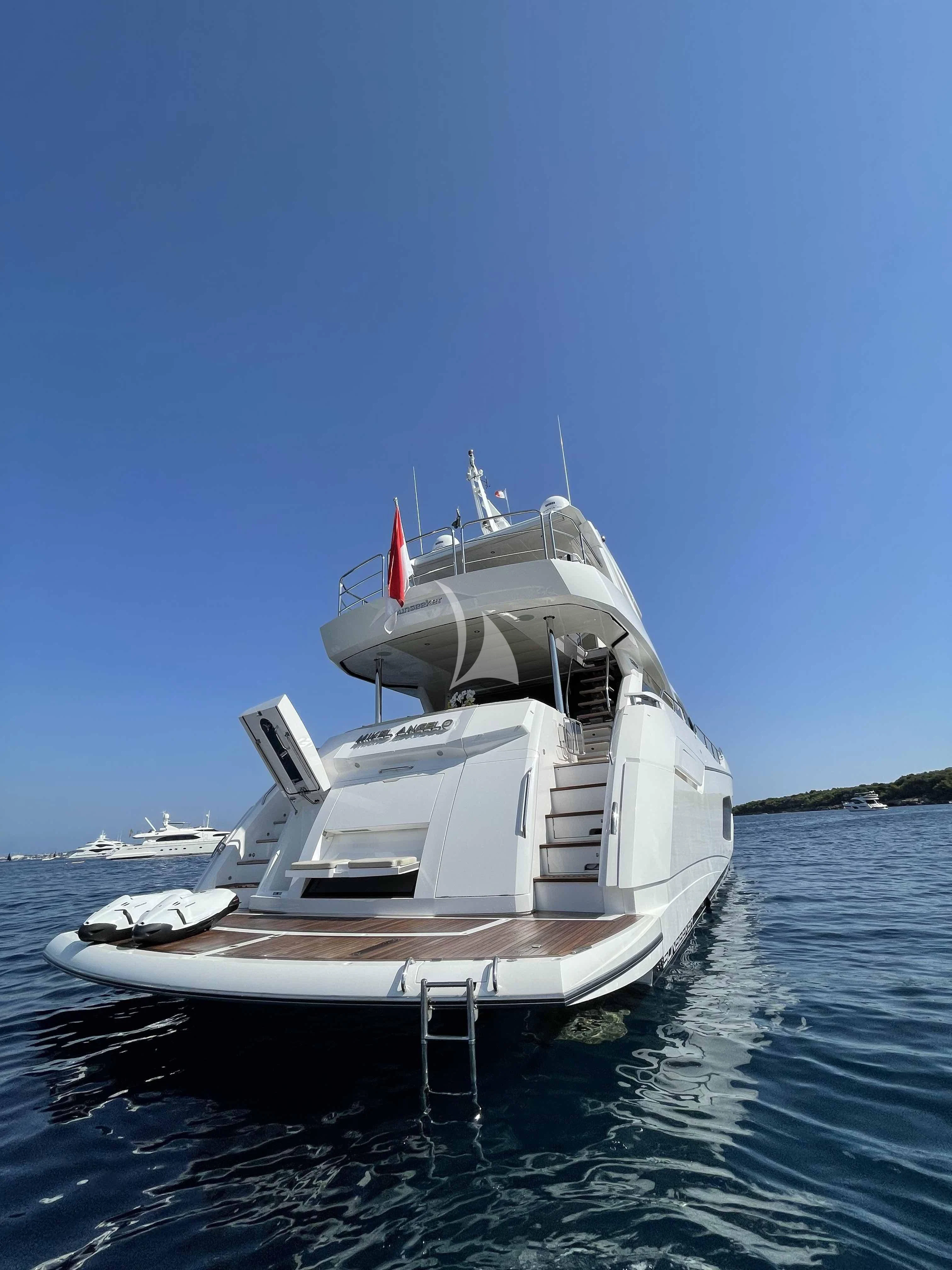 a boat in the water aboard MIKEL ANGELO Yacht for Charter