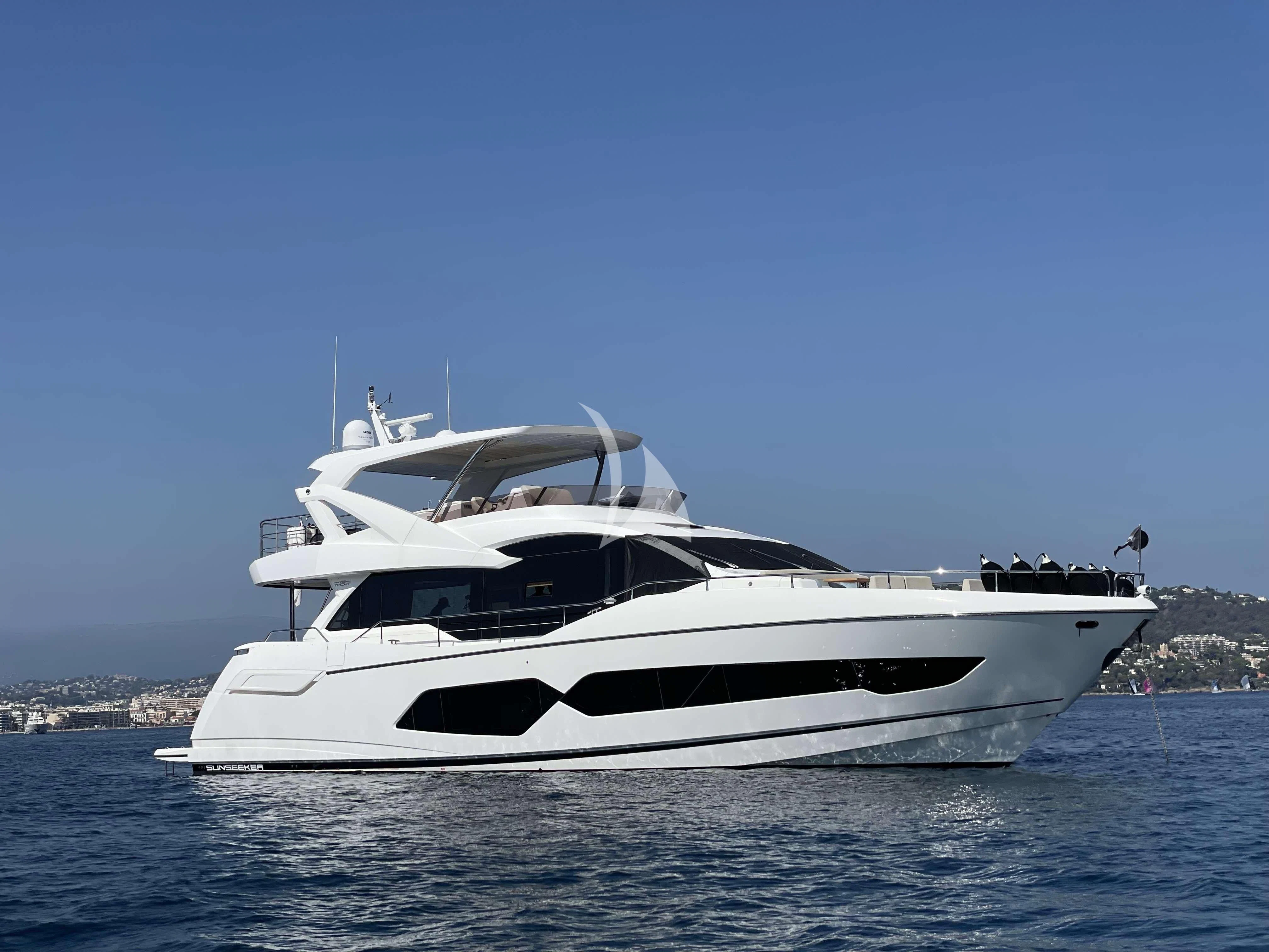 a white yacht on the water aboard MIKEL ANGELO Yacht for Charter