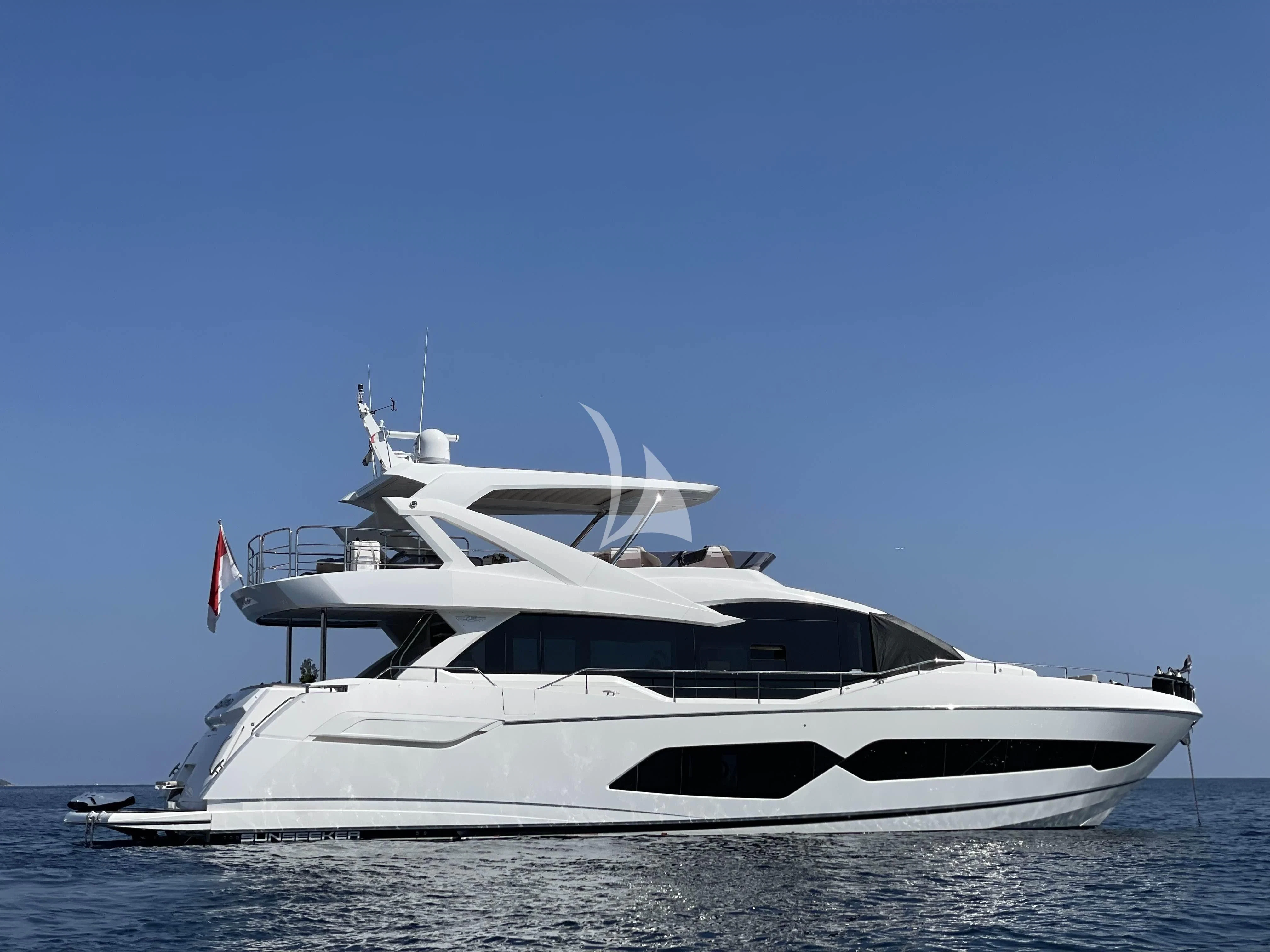 a white yacht in the water aboard MIKEL ANGELO Yacht for Charter