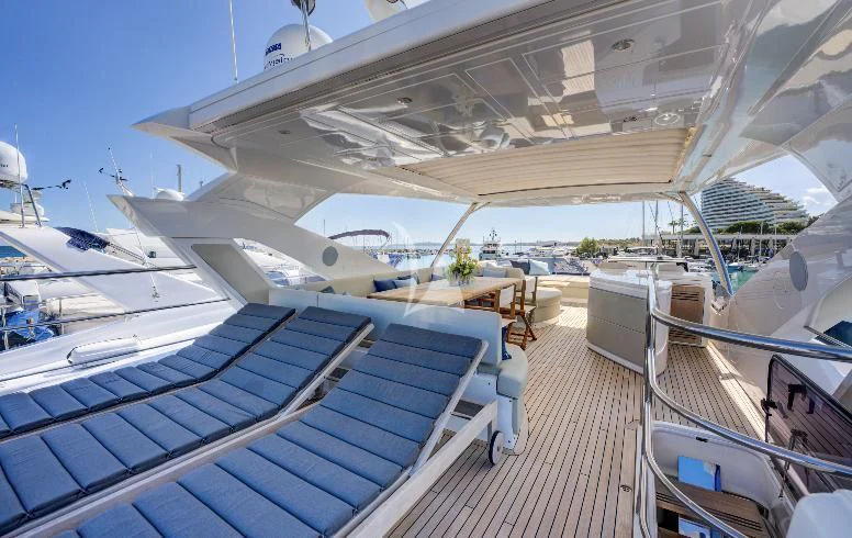 a deck of a boat aboard MIKEL ANGELO Yacht for Charter