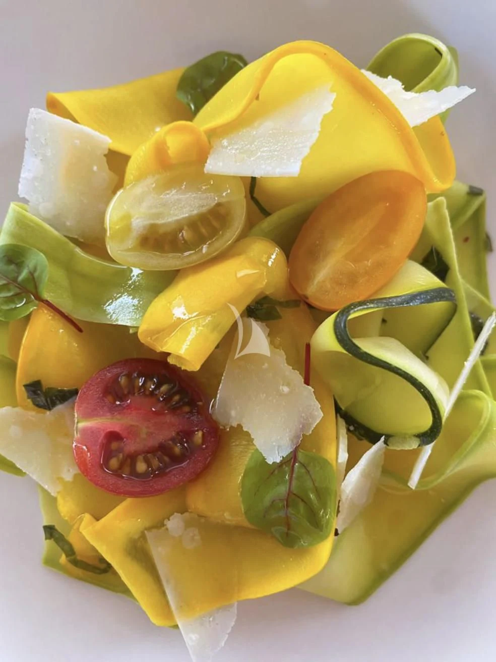 a salad with fruit and vegetables aboard MIKEL ANGELO Yacht for Charter