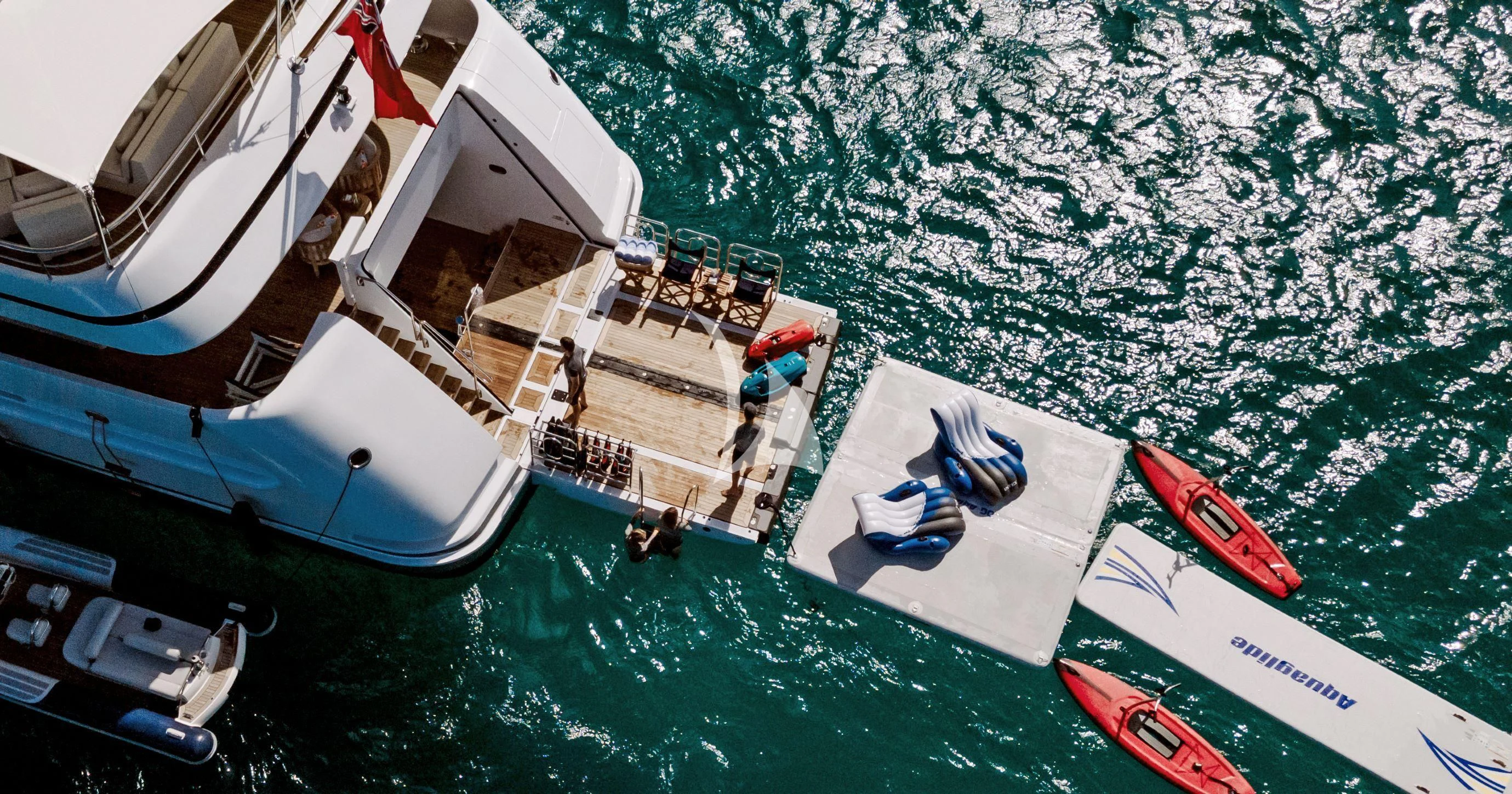 a group of boats in the water aboard BELLA Yacht for Sale
