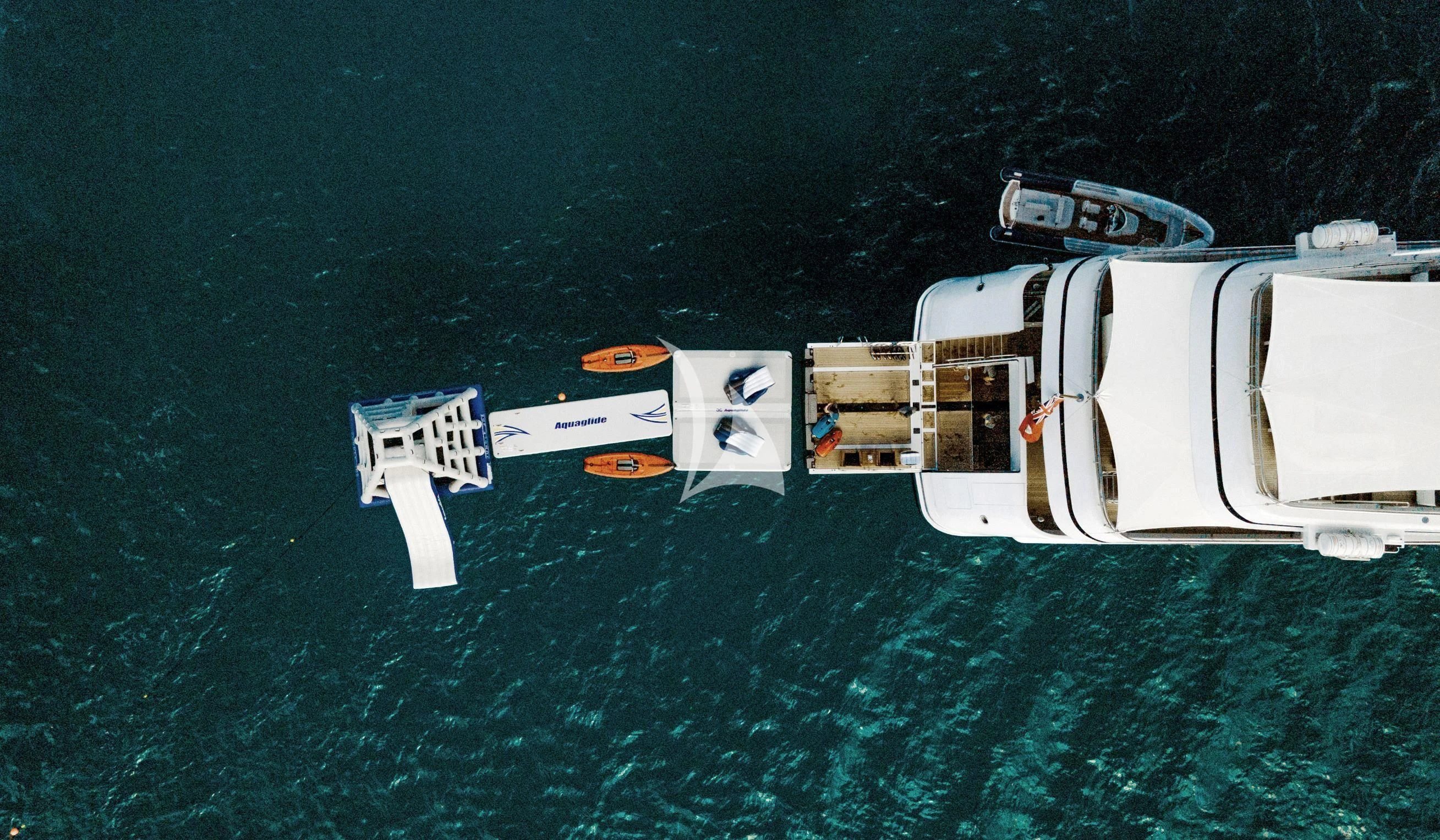 a satellite in outer space aboard BELLA Yacht for Sale