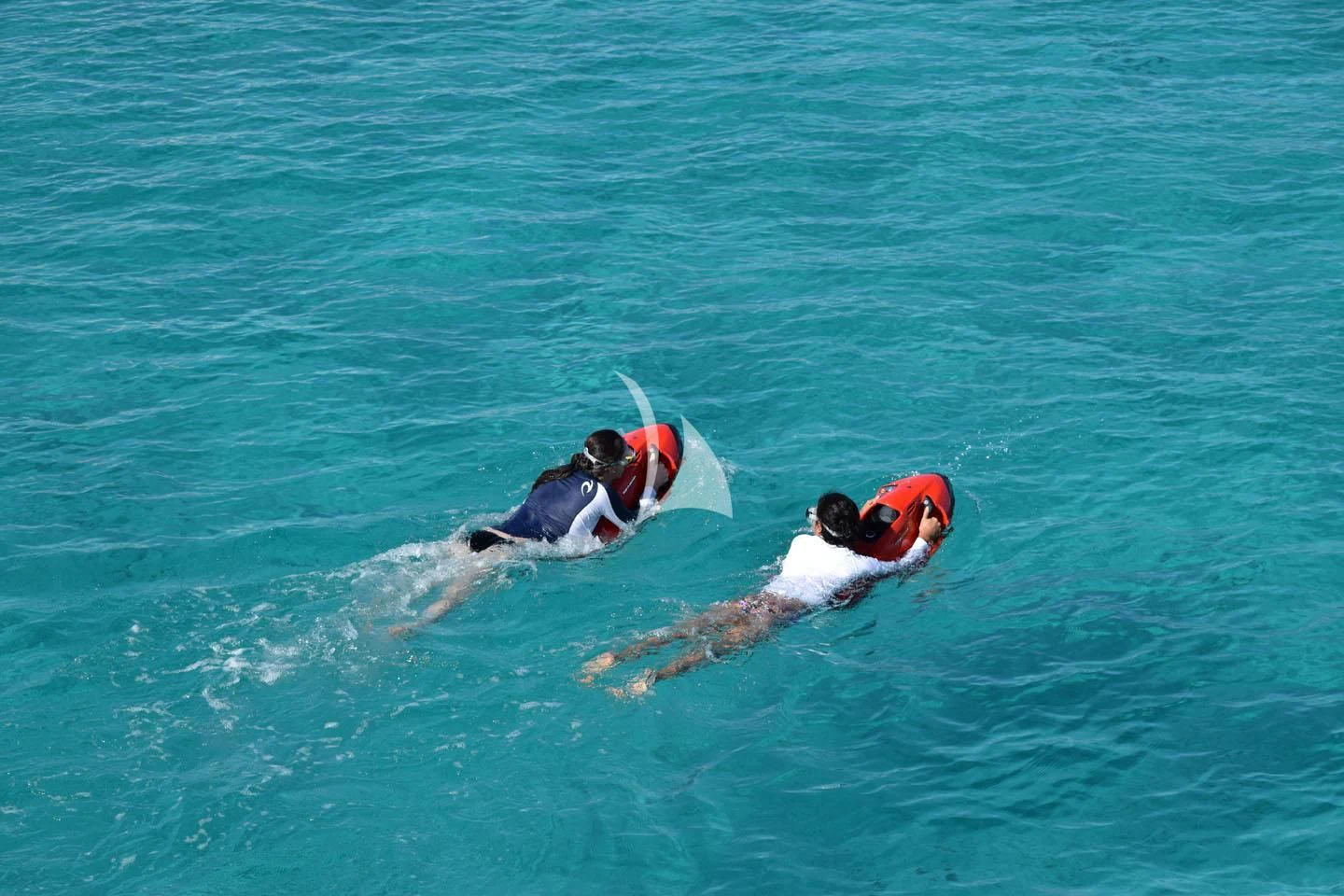 a couple of people in a boat aboard BELLA Yacht for Sale