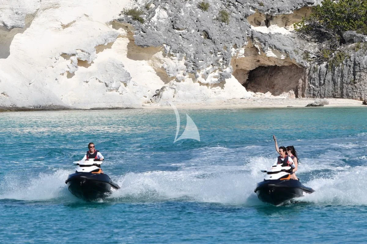people in a boat in the water aboard BELLA Yacht for Sale