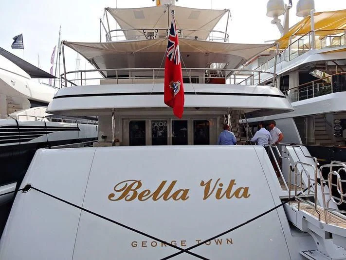 a group of people on a boat aboard BELLA Yacht for Sale