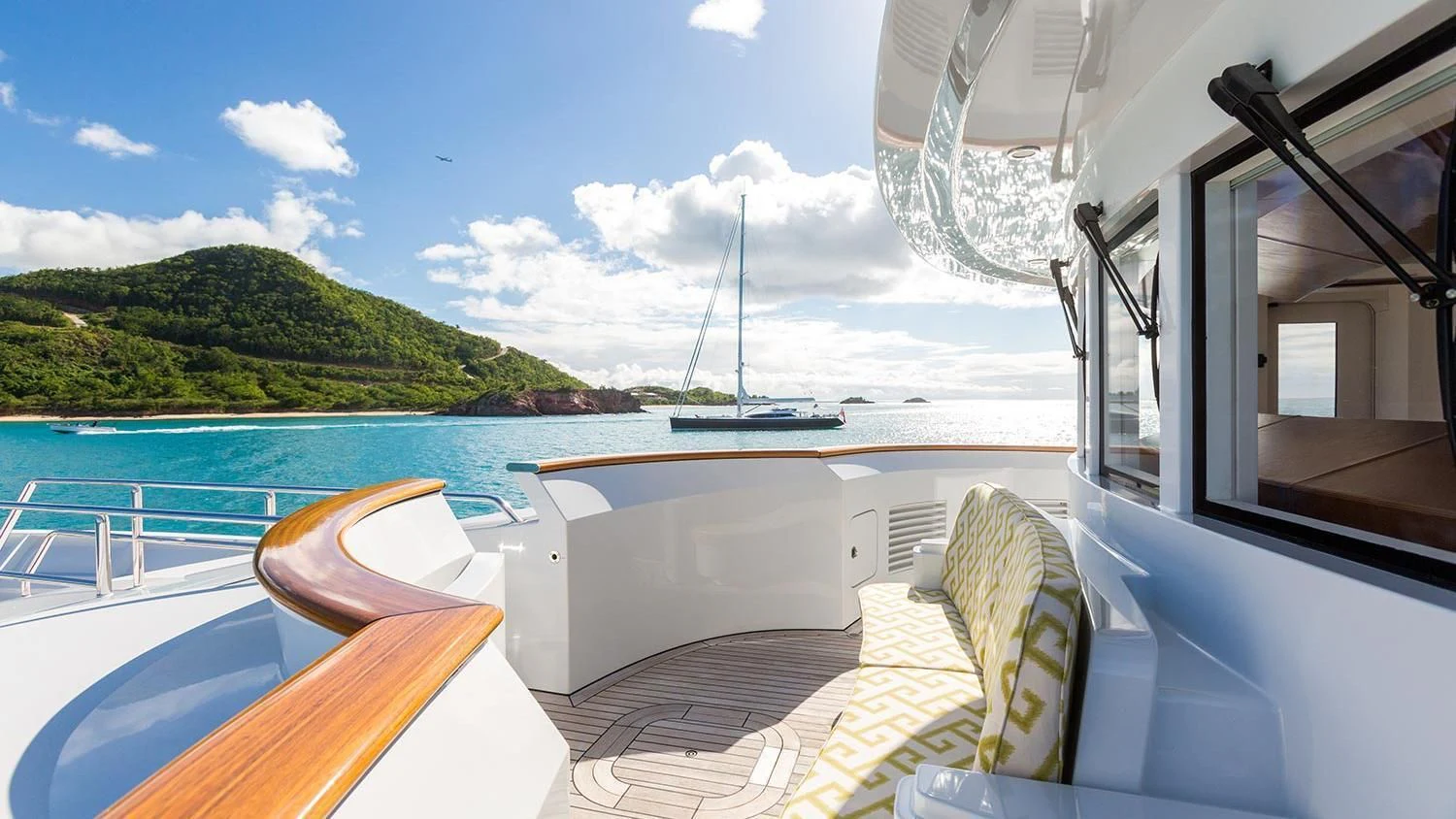 a boat on the water aboard MICHAELA ROSE Yacht for Sale