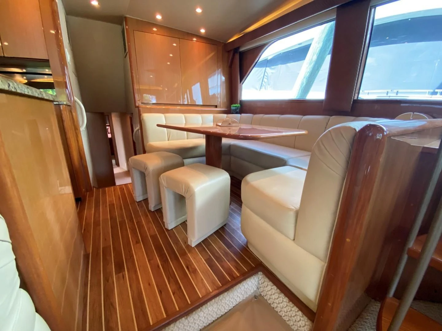 a table and chairs in a room aboard PITTY Yacht for Sale