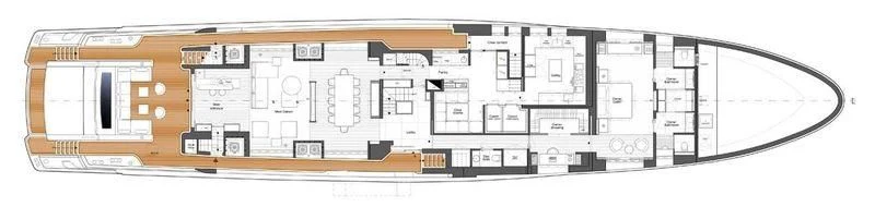 diagram, engineering drawing aboard ANDIAMO Yacht for Sale