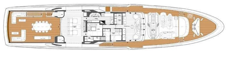 diagram, engineering drawing aboard ANDIAMO Yacht for Sale