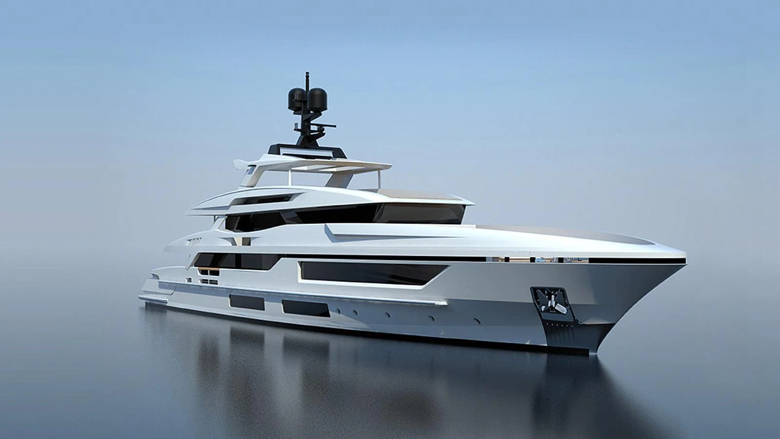 a white yacht in the water aboard ANDIAMO Yacht for Sale