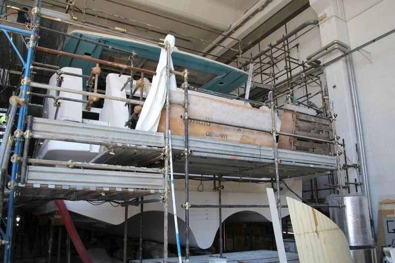a large factory with pipes aboard CERVINO Yacht for Sale