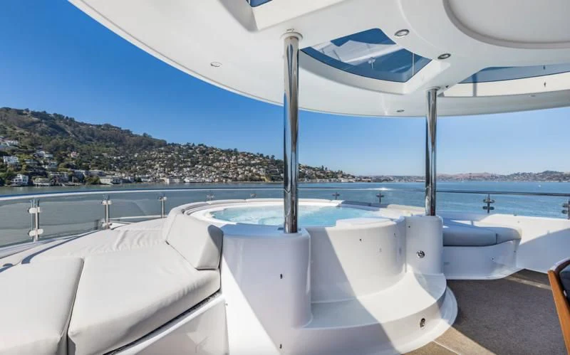 a boat with a large body of water in the background aboard FIGARO Yacht for Sale