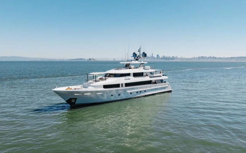 a boat in the water aboard FIGARO Yacht for Sale