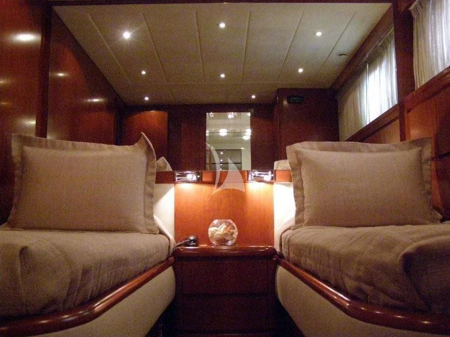 a room with couches and a table aboard ABSOLUTE KING Yacht for Sale