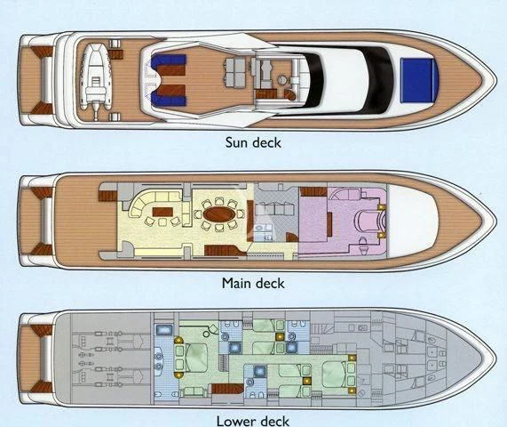 diagram aboard ABSOLUTE KING Yacht for Sale