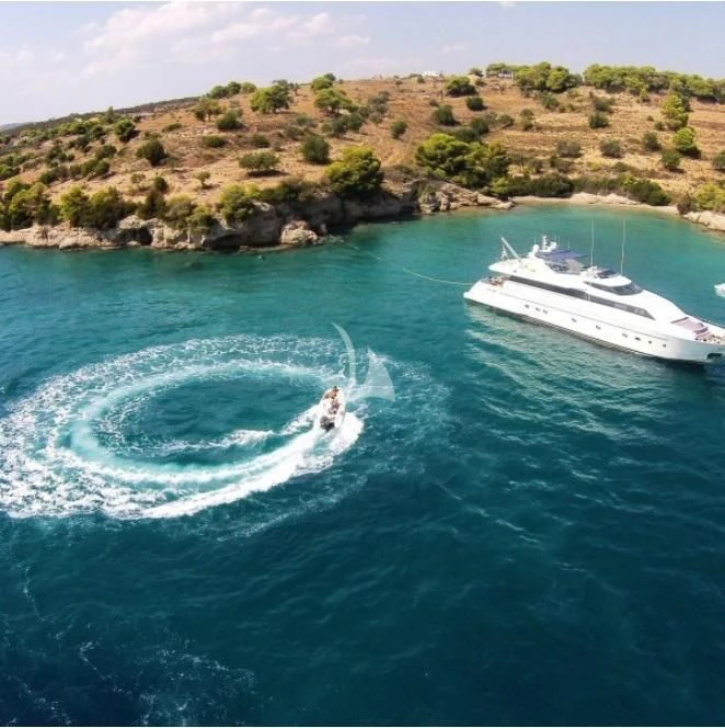 a couple of boats in the water aboard ABSOLUTE KING Yacht for Sale