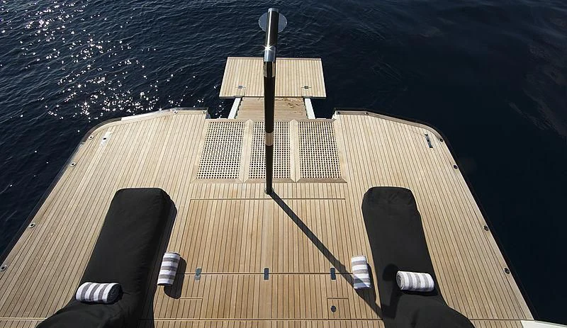 a deck of a ship aboard CASA Yacht for Sale