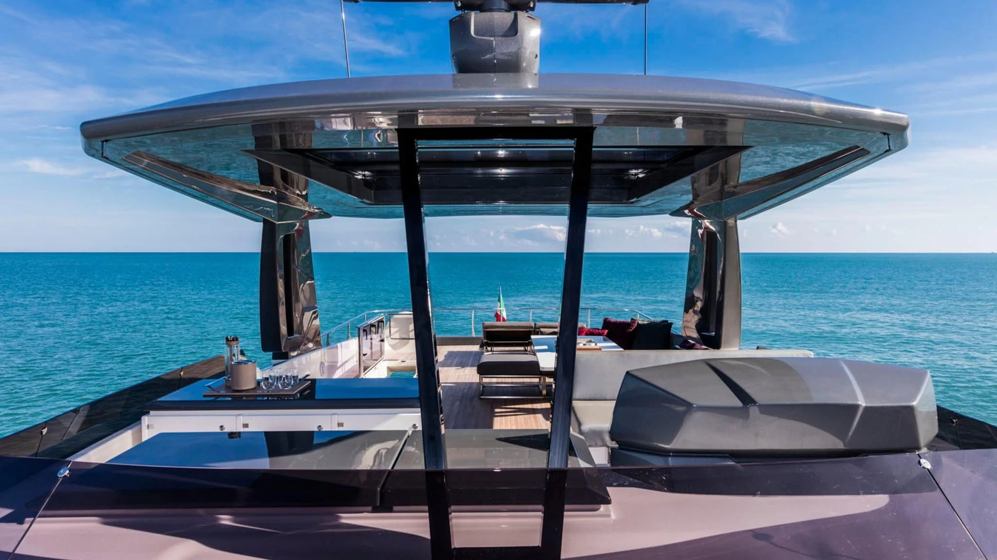 a boat on the water aboard TO INDIA Yacht for Sale