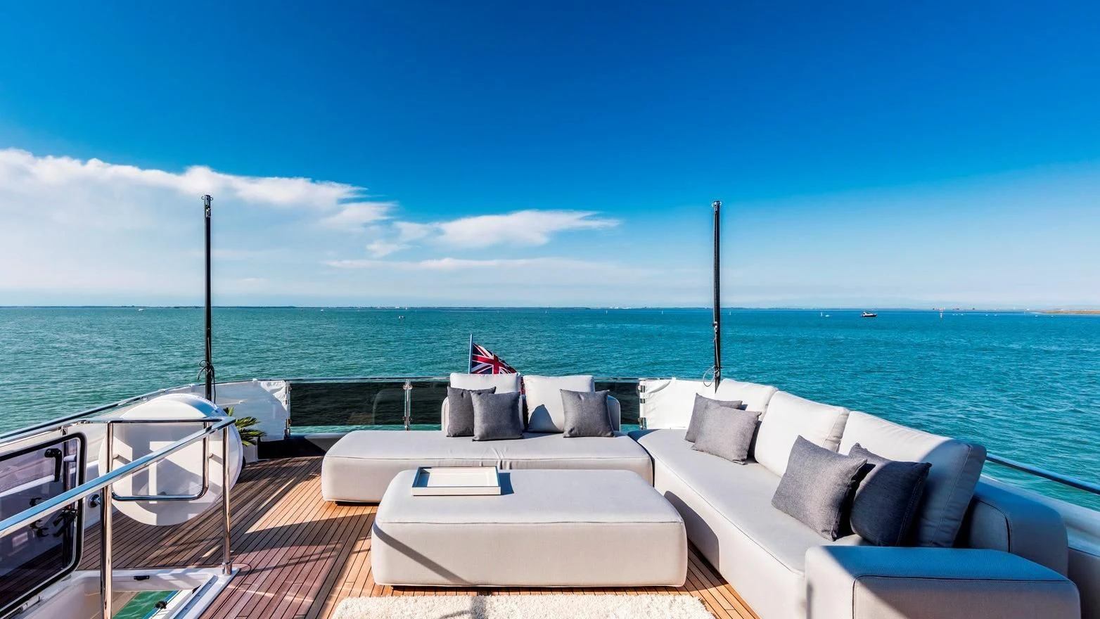 a boat on the water aboard TO INDIA Yacht for Sale