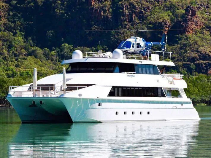 a boat on the water aboard OCEAN DREAM Yacht for Sale