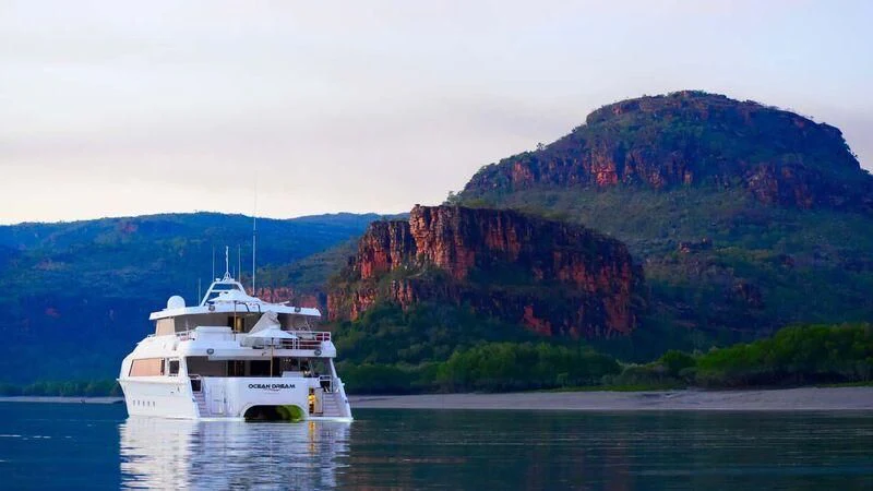 a boat on the water aboard OCEAN DREAM Yacht for Sale
