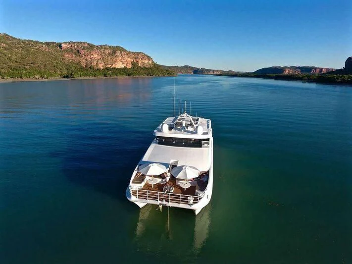 a boat on the water aboard OCEAN DREAM Yacht for Sale