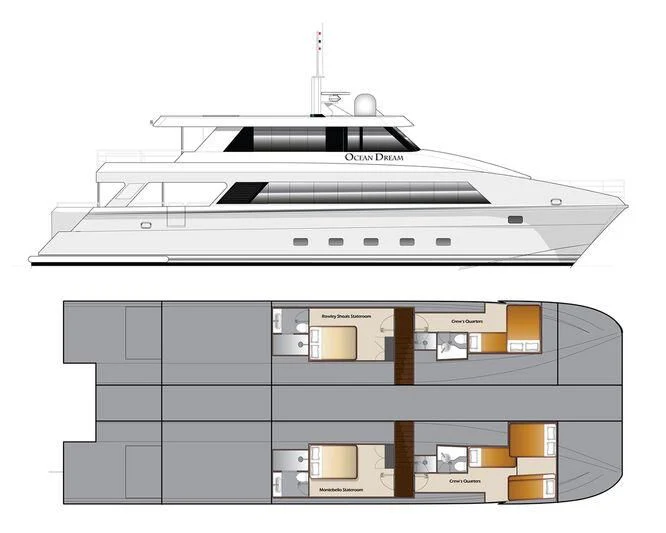 a grey and black printer aboard OCEAN DREAM Yacht for Sale